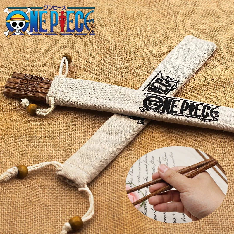 One Piece Engraved Wooden Chopsticks | One Piece