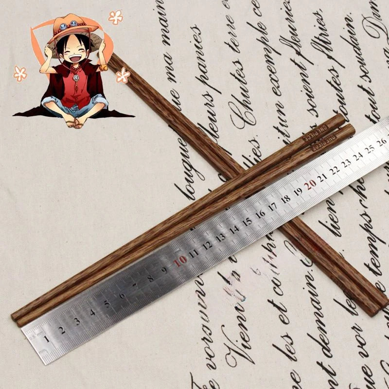 One Piece Engraved Wooden Chopsticks | One Piece